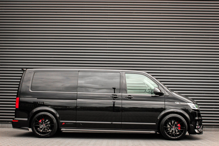 Volkswagen Transporter 2.0 TDI L2H1 150PK BULLI DC DUBBEL CABINE / LEIGHTONVANS BODYKIT / FULL OPTINS / LEDER / FULL BLACK / APPLE