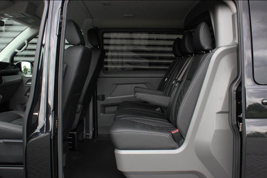 Volkswagen Transporter 2.0 TDI L2H1 150PK BULLI DC DUBBEL CABINE / LEIGHTONVANS BODYKIT / FULL OPTINS / LEDER / FULL BLACK / APPLE