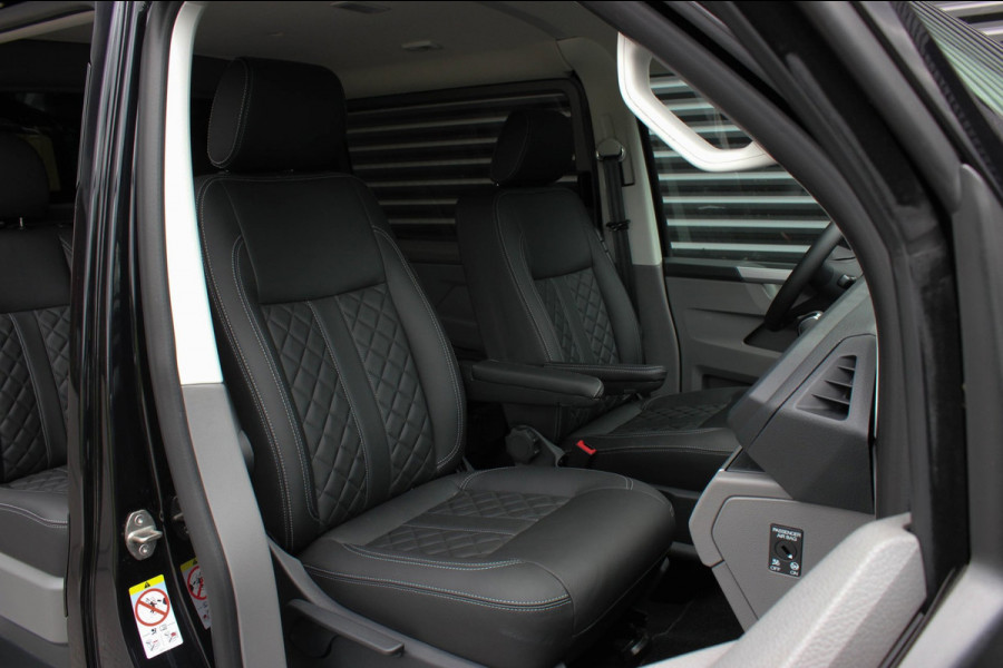 Volkswagen Transporter 2.0 TDI L2H1 150PK BULLI DC DUBBEL CABINE / LEIGHTONVANS BODYKIT / FULL OPTINS / LEDER / FULL BLACK / APPLE