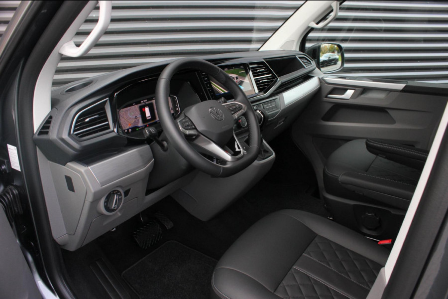 Volkswagen Transporter 2.0 TDI L2H1 150PK BULLI DC DUBBEL CABINE / LEIGHTONVANS BODYKIT / FULL OPTINS / LEDER / FULL BLACK / APPLE