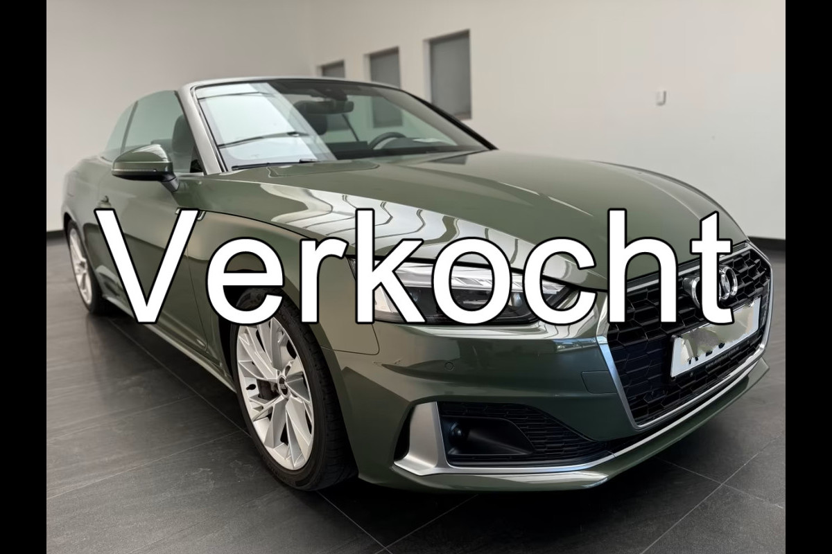 Audi A5 Cabriolet 40 Tfsi S-Tronic (150kW/204pk) ** MATRIX, LEDER, VIRTUAL, NEKVERW, 18-inch LMV, ADAPT. CRUISE ** 1e EIG - € 25.800,= onder NP ** ** INFORMEER OOK NAAR ONZE AANTREKKELIJKE FINANCIAL-LEASE TARIEVEN **