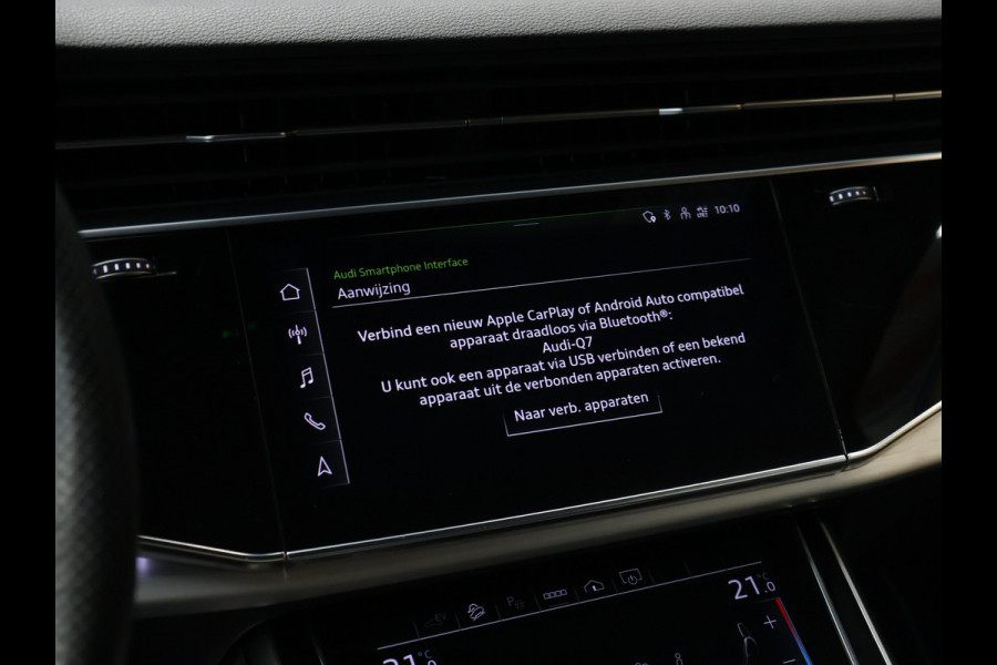 Audi Q7 60 TFSI e quattro Competition S Line [LUCHTVERING, TREKHAAK UITKLAPBAAR, SFEERVERLICHTING, ELEKTRISCH VERSTELBARE STOELEN, APPLE CARPLAY, ANDROID, STOELVERWARMING, CAMERA, PDC V+A, VOL LEDER, CRUISE, CLIMATE, NIEUWSTAAT]