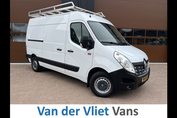 Renault Master T35 2.3 dCi L2H2 3p BPM Vrij! Lease €270 p/m, Imperiaal+Trap, Bedrijfswageninrichting, Navi, PDC, Airco, Trekhaak, Cruise controle, Onderhoudshistorie aanwezig