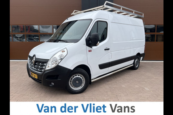Renault Master T35 2.3 dCi L2H2 3p BPM Vrij! Lease €270 p/m, Imperiaal+Trap, Bedrijfswageninrichting, Navi, PDC, Airco, Trekhaak, Cruise controle, Onderhoudshistorie aanwezig