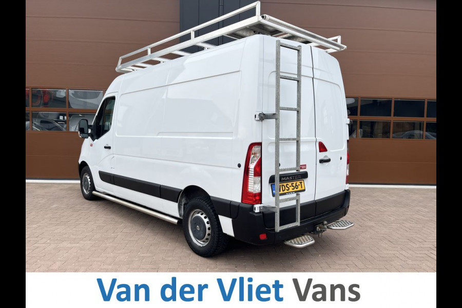 Renault Master T35 2.3 dCi L2H2 3p BPM Vrij! Lease €270 p/m, Imperiaal+Trap, Bedrijfswageninrichting, Navi, PDC, Airco, Trekhaak, Cruise controle, Onderhoudshistorie aanwezig