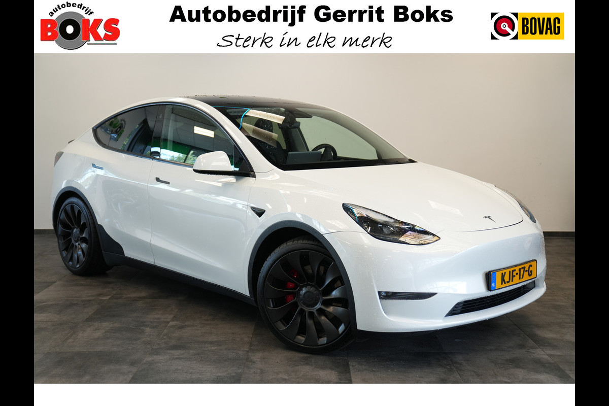 Tesla Model Y Performance AWD 75 kWh ACC Panoramadak HW3 24 Maanden garantie* (Vraag naar de voorwaarden)