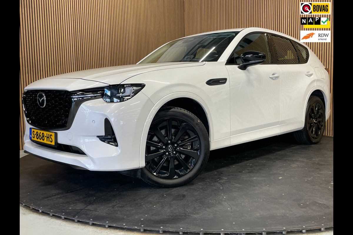 Mazda CX-60 2.5 e-SkyActiv PHEV Homura|BLACK&WHITE|HEAD-UP|LEDER|STOEL+STUURVERW|CARPLAY|CAMERA|CLIMA+CRUISE|NAP|NL|1 EIG.|IN.BTW|