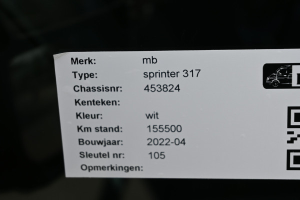 Mercedes-Benz Sprinter 317 CDI L2H2 3500 KG trekhaak, LED, Geveerde stoel