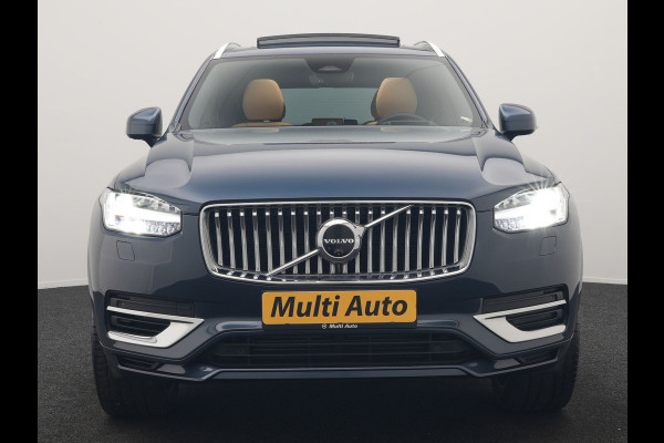 Volvo XC90 T8 Recharge AWD Ultimate Bright 7 Persoons LONG RANGE PHEV 455pk Dealer O.H. | Trekhaak Af Fabriek | Panodak | Head Up | Adaptive Cruise | 360 Camera | Bowers & Wilkins | Lederen Sportstoelen Massage & Memory & Ventilatie | Google Assistent | Stoelen & Stuur Verwarmd  | Keyless | Blis | Plug In Hybrid |