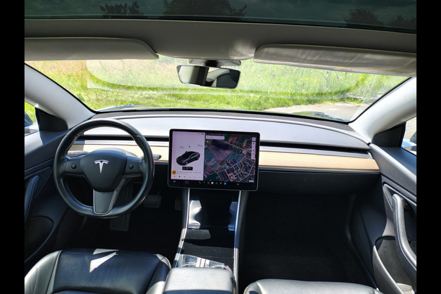 Tesla Model 3 Long Range AWD 75kWh 19"Lmv Autopilot Panoramadak Navi Ecc Camera's Adap.Cruise Leder Keyless Elek.Stoelen+Memory+Verwarmd Audiosysteem premium 4WD Spraakbediening Origineel Nederlandse Auto