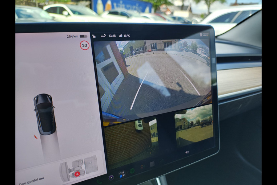 Tesla Model 3 Long Range AWD 75kWh 19"Lmv Autopilot Panoramadak Navi Ecc Camera's Adap.Cruise Leder Keyless Elek.Stoelen+Memory+Verwarmd Audiosysteem premium 4WD Spraakbediening Origineel Nederlandse Auto