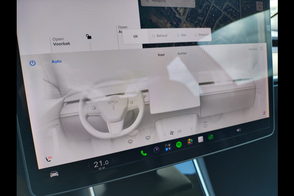 Tesla Model 3 Long Range AWD 75kWh 19"Lmv Autopilot Panoramadak Navi Ecc Camera's Adap.Cruise Leder Keyless Elek.Stoelen+Memory+Verwarmd Audiosysteem premium 4WD Spraakbediening Origineel Nederlandse Auto