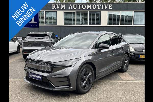 Škoda ENYAQ Coupé iV 80 RS SOH 89% |ELEK. ACHTERKLEP| PANO| ELEK. STOEL MET MEMORY| NET ONDERHOUD GEHAD RIJKLAAR| RS KUIPSTOELEN| DODE HOEK SENSOR| CAMERA| STOEL + STUURVERWARMING|