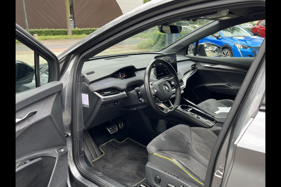 Škoda ENYAQ Coupé iV 80 RS SOH 89% |ELEK. ACHTERKLEP| PANO| ELEK. STOEL MET MEMORY| NET ONDERHOUD GEHAD RIJKLAAR| RS KUIPSTOELEN| DODE HOEK SENSOR| CAMERA| STOEL + STUURVERWARMING|