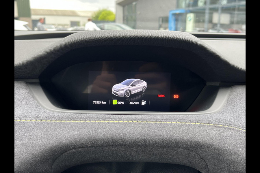 Škoda ENYAQ Coupé iV 80 RS SOH 89% |ELEK. ACHTERKLEP| PANO| ELEK. STOEL MET MEMORY| NET ONDERHOUD GEHAD RIJKLAAR| RS KUIPSTOELEN| DODE HOEK SENSOR| CAMERA| STOEL + STUURVERWARMING|