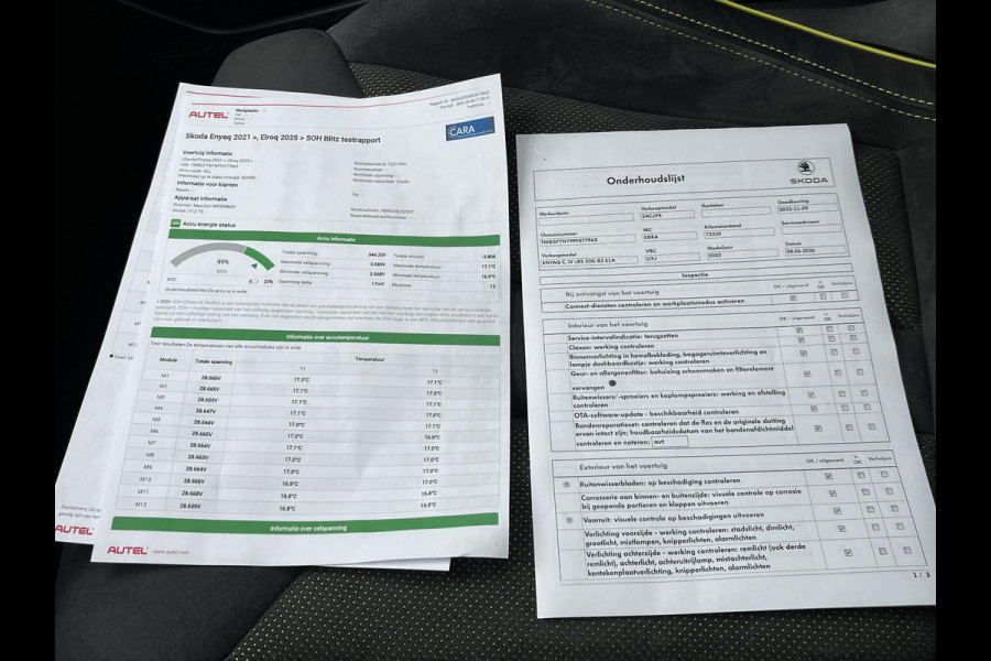 Škoda ENYAQ Coupé iV 80 RS SOH 89% |ELEK. ACHTERKLEP| PANO| ELEK. STOEL MET MEMORY| NET ONDERHOUD GEHAD RIJKLAAR| RS KUIPSTOELEN| DODE HOEK SENSOR| CAMERA| STOEL + STUURVERWARMING|