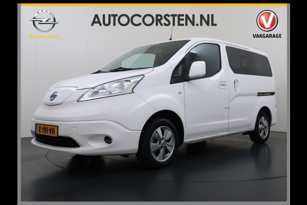 Nissan e-NV200 Evalia 7-Persoons SOH 93% 40kWh Camera Navi Stoel+Stuurverwarming Cruise Control Ecc Connect Edition Schuifdeuren Privacy Glas Lmv Regen+Lichtsensor Isofix Keyless 1e Eigenaar Origineel Nederlandse Bus