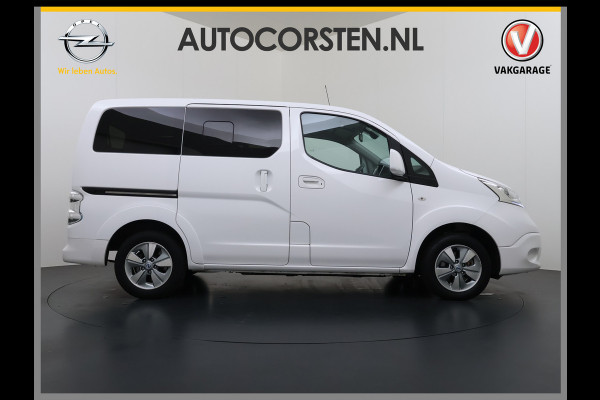 Nissan e-NV200 Evalia 7-Persoons SOH 93% 40kWh Camera Navi Stoel+Stuurverwarming Cruise Control Ecc Connect Edition Schuifdeuren Privacy Glas Lmv Regen+Lichtsensor Isofix Keyless 1e Eigenaar Origineel Nederlandse Bus