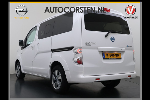 Nissan e-NV200 Evalia 7-Persoons SOH 93% 40kWh Camera Navi Stoel+Stuurverwarming Cruise Control Ecc Connect Edition Schuifdeuren Privacy Glas Lmv Regen+Lichtsensor Isofix Keyless 1e Eigenaar Origineel Nederlandse Bus