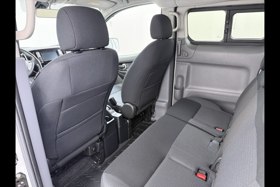 Nissan e-NV200 Evalia 7-Persoons SOH 93% 40kWh Camera Navi Stoel+Stuurverwarming Cruise Control Ecc Connect Edition Schuifdeuren Privacy Glas Lmv Regen+Lichtsensor Isofix Keyless 1e Eigenaar Origineel Nederlandse Bus