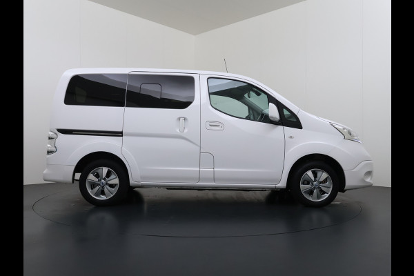 Nissan e-NV200 Evalia 7-Persoons SOH 93% 40kWh Camera Navi Stoel+Stuurverwarming Cruise Control Ecc Connect Edition Schuifdeuren Privacy Glas Lmv Regen+Lichtsensor Isofix Keyless 1e Eigenaar Origineel Nederlandse Bus