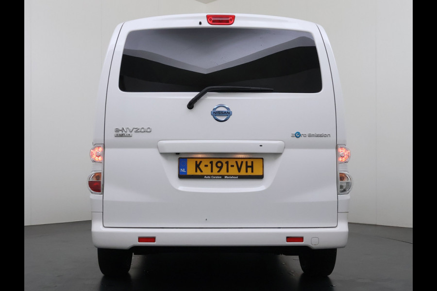 Nissan e-NV200 Evalia 7-Persoons SOH 93% 40kWh Camera Navi Stoel+Stuurverwarming Cruise Control Ecc Connect Edition Schuifdeuren Privacy Glas Lmv Regen+Lichtsensor Isofix Keyless 1e Eigenaar Origineel Nederlandse Bus