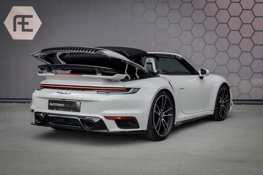 Porsche 911 Cabrio 3.8 Turbo S | SPORT DESIGN AERO KIT | LIFTING | FULL PPF | BOSE | GT SPORTSTUUR MET VERWARMING | PDLS+ | 360CAM | PASM |