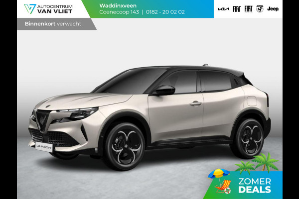 Alfa Romeo junior Elettrica Ti 54 kWh | Clima | Adapt. Cruise | Keyless | Handsfree A-Klep | PDC rondom | Pack Techno | Warmtepomp | Bicolore