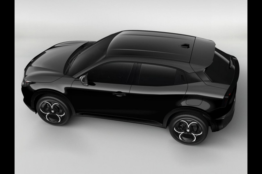 Alfa Romeo junior Elettrica Ti 54 kWh | Clima | Adapt. Cruise | Keyless | Handsfree A-Klep | PDC rondom | Pack Techno | Warmtepomp | Tortona Black