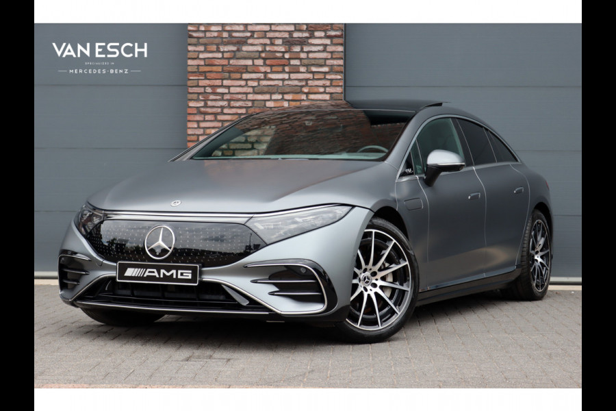 Mercedes-Benz EQS 450+ AMG Line Premium+ 108 kWh | Luchtvering | Achterasbesturing | Distronic+ | Burmester | Stoelventilatie | Massage | Digital Light | Panoramadak | HUD | Verwarmd Stuurwiel |