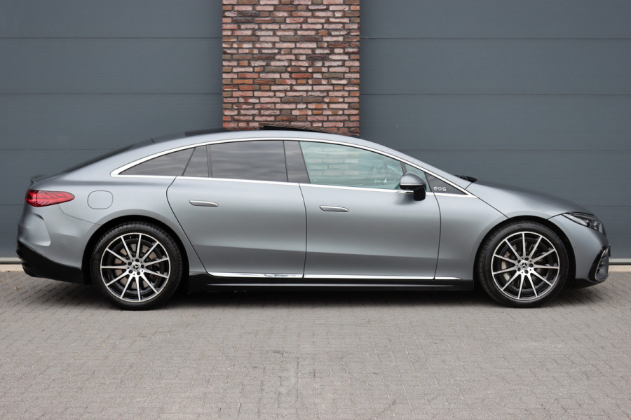 Mercedes-Benz EQS 450+ AMG Line Premium+ 108 kWh | Luchtvering | Achterasbesturing | Distronic+ | Burmester | Stoelventilatie | Massage | Digital Light | Panoramadak | HUD | Verwarmd Stuurwiel |