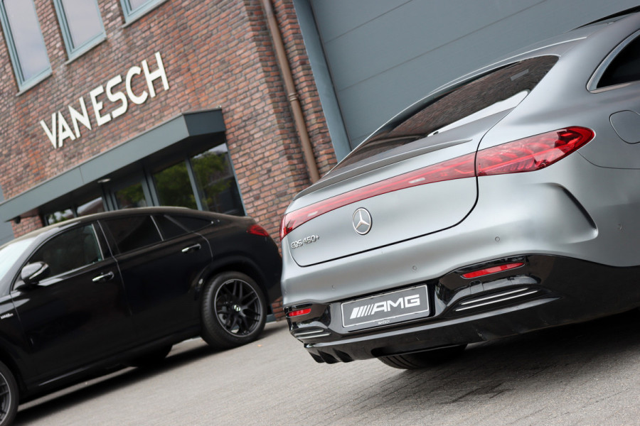 Mercedes-Benz EQS 450+ AMG Line Premium+ 108 kWh | Luchtvering | Achterasbesturing | Distronic+ | Burmester | Stoelventilatie | Massage | Digital Light | Panoramadak | HUD | Verwarmd Stuurwiel |