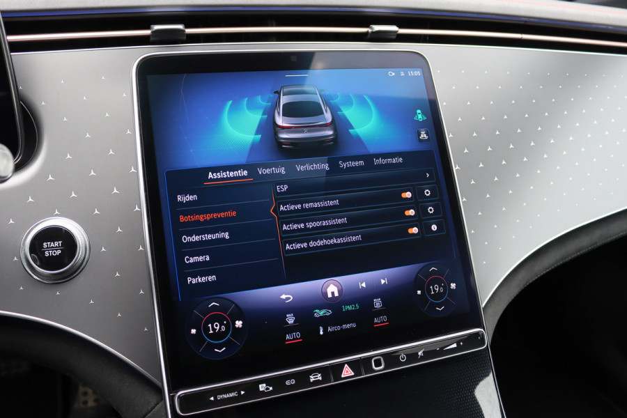 Mercedes-Benz EQS 450+ AMG Line Premium+ 108 kWh | Luchtvering | Achterasbesturing | Distronic+ | Burmester | Stoelventilatie | Massage | Digital Light | Panoramadak | HUD | Verwarmd Stuurwiel |