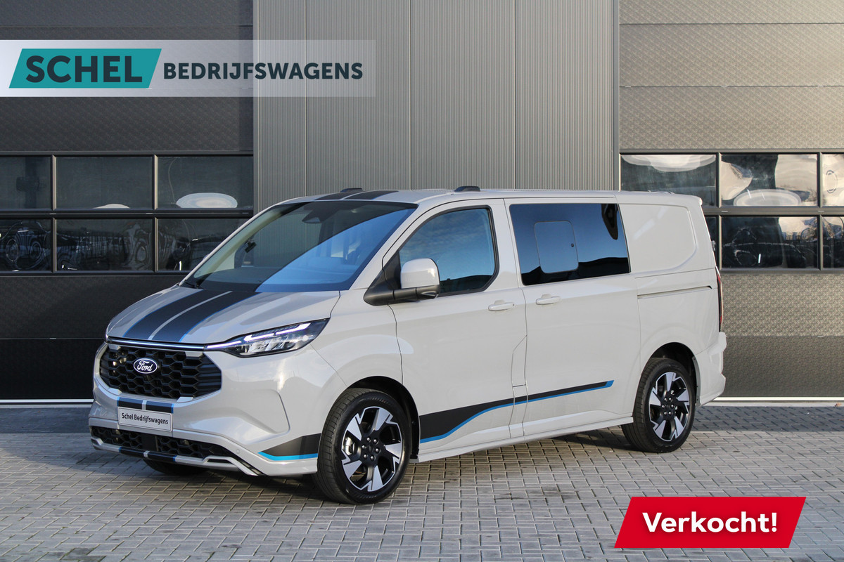 Ford Transit Custom 320 2.5 PHEV L1H1 Sport DC 232pk - 2x Schuif - 360 Camera - ACC - Keyless - Stoel/Stuurverwarming - Blindspot - Incl BPM - Rijkl