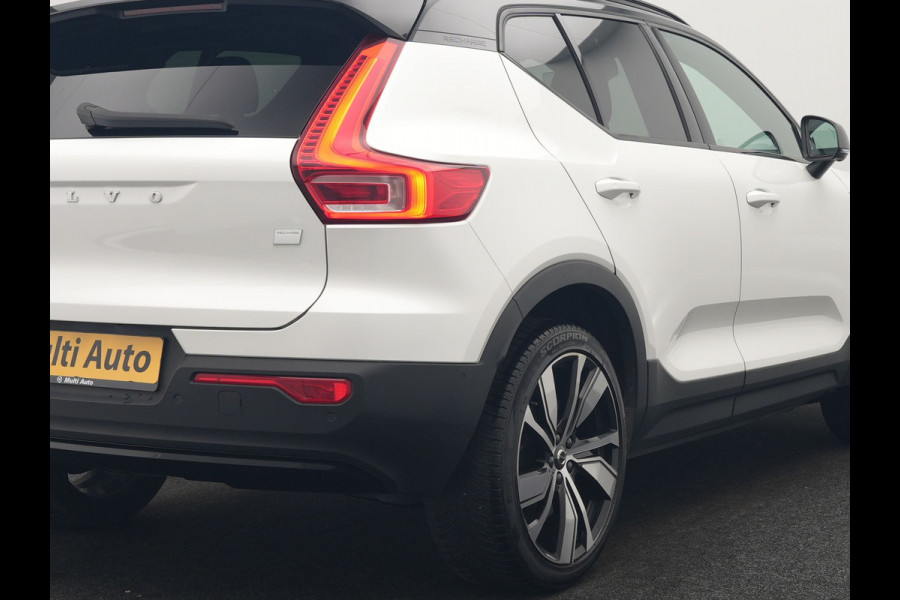 Volvo XC40 Pro Recharge Pure Electric 70kWh 232pk | Panodak | Adaptive Cruise | 360 Camera | Warmtepomp | Sportstoelen Memory & Verwarmd | Harman / Kardon | Google Assistent | 20"L.M | Stuur Verwarmd | Keyless | Blis | DAB |