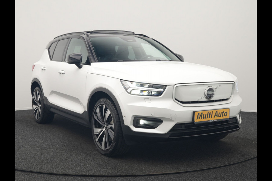 Volvo XC40 Pro Recharge Pure Electric 70kWh 232pk | Panodak | Adaptive Cruise | 360 Camera | Warmtepomp | Sportstoelen Memory & Verwarmd | Harman / Kardon | Google Assistent | 20"L.M | Stuur Verwarmd | Keyless | Blis | DAB |