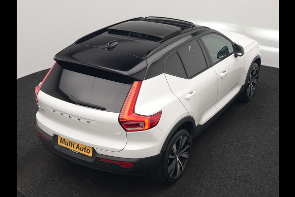 Volvo XC40 Pro Recharge Pure Electric 70kWh 232pk | Panodak | Adaptive Cruise | 360 Camera | Warmtepomp | Sportstoelen Memory & Verwarmd | Harman / Kardon | Google Assistent | 20"L.M | Stuur Verwarmd | Keyless | Blis | DAB |