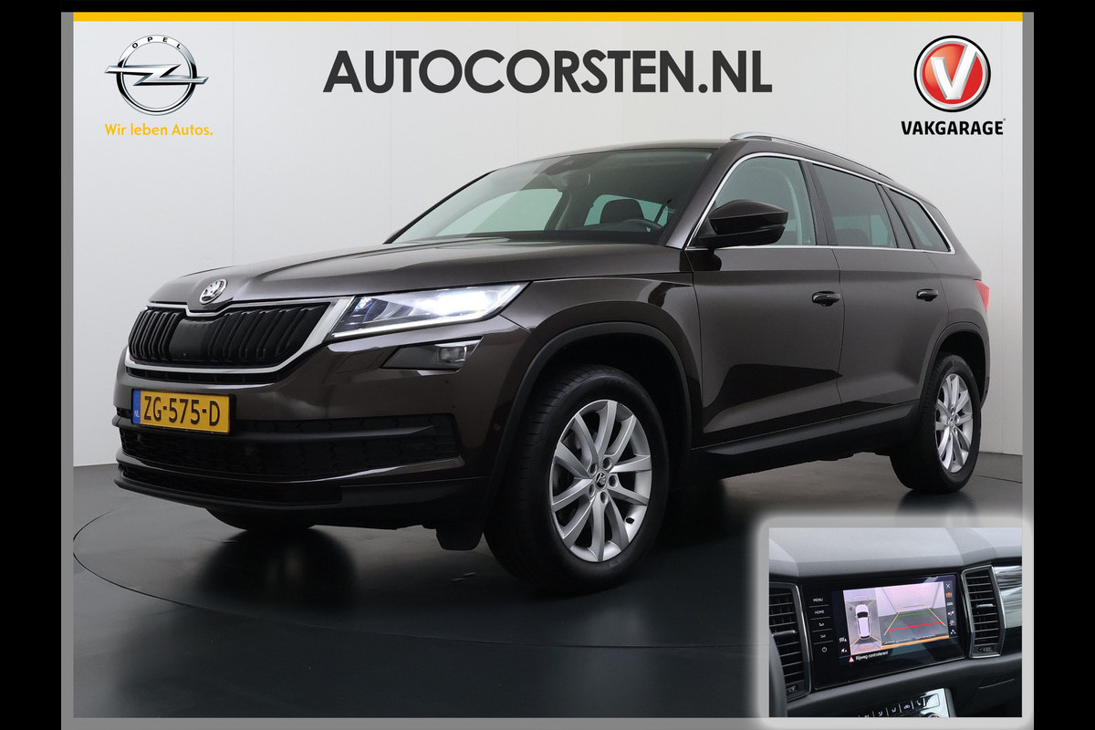 Škoda Kodiaq 1.5TSI Automaat Style Business Navi 3-Zone Ecc Adap.Cruise 360°Camera Elek.Stoel+Memory Apple Carplay Android Auto Pdc Stoelverwarming Elek.Achterklep Led Lmv Isofix P-Assist Regen-Lichtsensor Dealeronderhouden 1e Eigenaar Origineel Nederlandse Auto