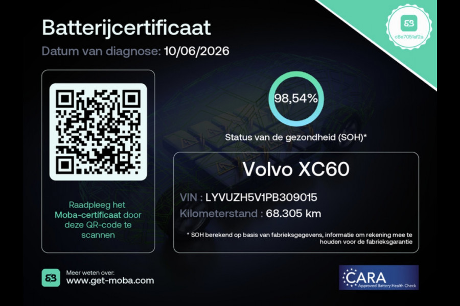 Volvo XC60 2.0 T8 AWD R-DESIGN BLACK-LINE BJ2023 455PK SOH 98,54% LUCHTVERING/ PANO/LEDER/H&K/H-UP/360CAM