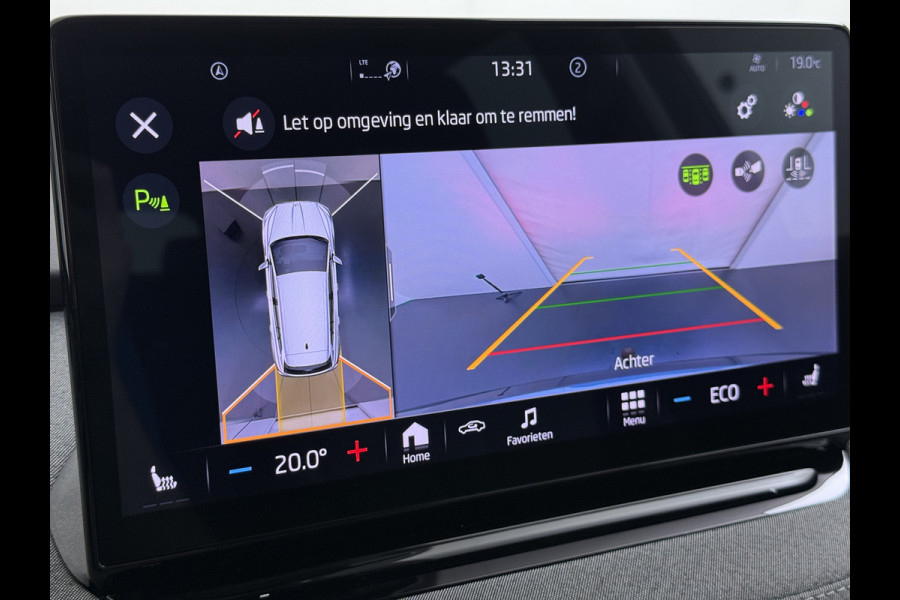 Škoda ENYAQ iV 80 Trekhaak SOH 95% Warmtepomp Adap.Cruise 3-Zone Ecc 360°Camera Stuur+Stoelverwarming Navi Ecc Pdc Draadloze telefoonlader Keyless Privacy Glas Lmv Led Apple Carplay Android Auto DAB P-Assist Dodehoek detectie File Asist 1.000KG Trekgewicht Origineel Nederlandse Auto