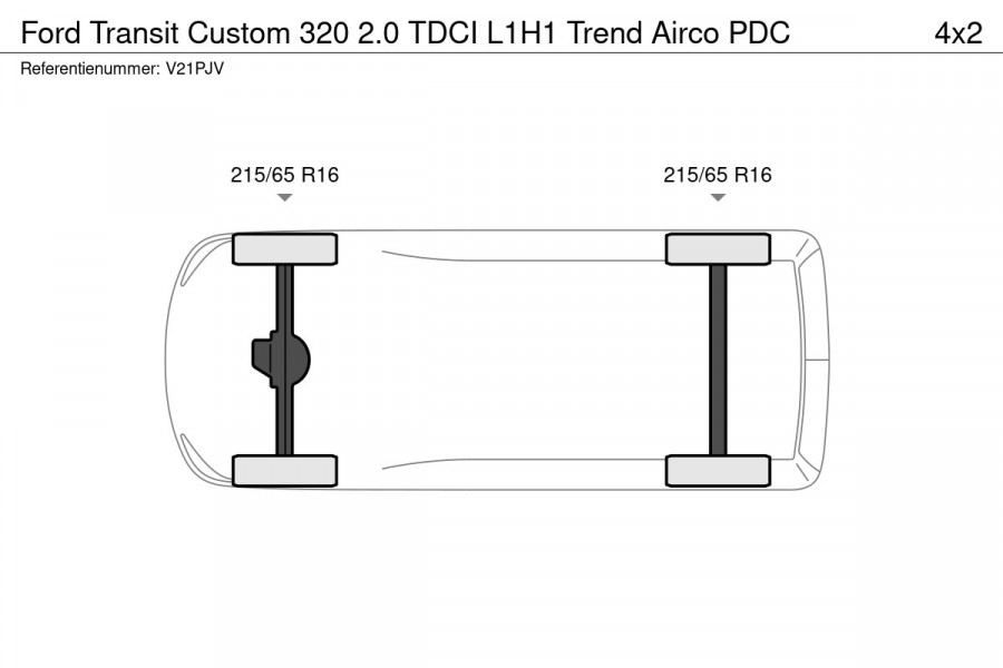 Ford Transit Custom 320 2.0 TDCI L1H1 Trend Airco PDC