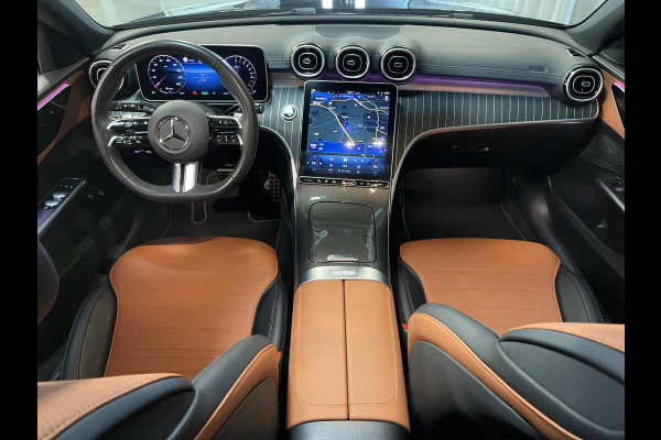 Mercedes-Benz C-Klasse Estate 300 e Star Edition AMG Line 18"/Panoramadak/Trekhaak/Stuur + stoelverwarming/Adaptieve cruise/Dodehoek/Sfeerverlichting premium/Elektrische klep/Apple Carplay & Android Auto