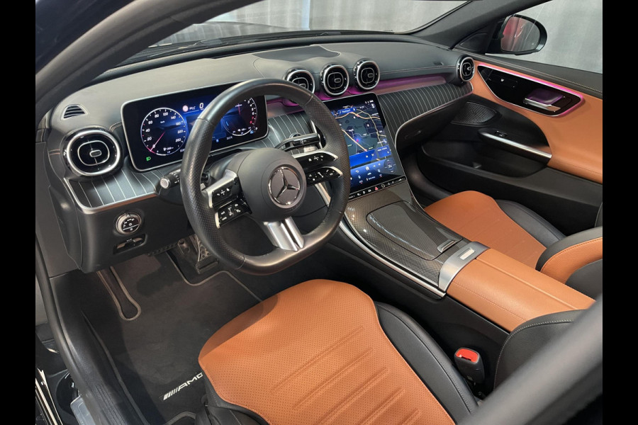 Mercedes-Benz C-Klasse Estate 300 e Star Edition AMG Line 18"/Panoramadak/Trekhaak/Stuur + stoelverwarming/Adaptieve cruise/Dodehoek/Sfeerverlichting premium/Elektrische klep/Apple Carplay & Android Auto