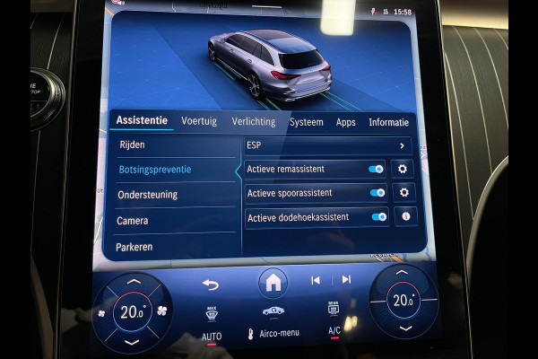 Mercedes-Benz C-Klasse Estate 300 e Star Edition AMG Line 18"/Panoramadak/Trekhaak/Stuur + stoelverwarming/Adaptieve cruise/Dodehoek/Sfeerverlichting premium/Elektrische klep/Apple Carplay & Android Auto