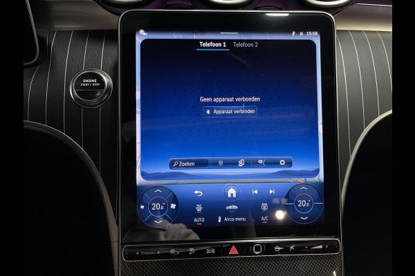 Mercedes-Benz C-Klasse Estate 300 e Star Edition AMG Line 18"/Panoramadak/Trekhaak/Stuur + stoelverwarming/Adaptieve cruise/Dodehoek/Sfeerverlichting premium/Elektrische klep/Apple Carplay & Android Auto
