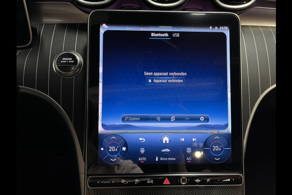Mercedes-Benz C-Klasse Estate 300 e Star Edition AMG Line 18"/Panoramadak/Trekhaak/Stuur + stoelverwarming/Adaptieve cruise/Dodehoek/Sfeerverlichting premium/Elektrische klep/Apple Carplay & Android Auto
