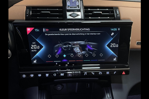 DS 7 Crossback E-Tense 4x4 Grand Chic 20"/Trekhaak/Panoramadak/Leder Opera/Night VISION/Stoelverwarming/Stoelventilatie/Voorruitverwarming/LED Vision/HiFi FOCAL/Adaptieve cruise