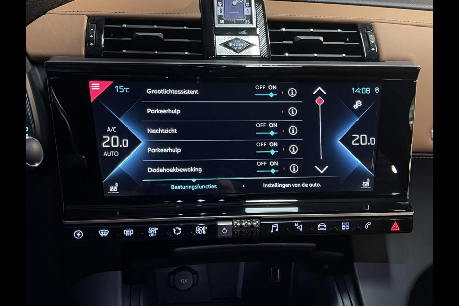 DS 7 Crossback E-Tense 4x4 Grand Chic 20"/Trekhaak/Panoramadak/Leder Opera/Night VISION/Stoelverwarming/Stoelventilatie/Voorruitverwarming/LED Vision/HiFi FOCAL/Adaptieve cruise