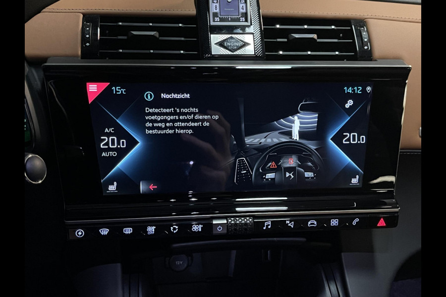 DS 7 Crossback E-Tense 4x4 Grand Chic 20"/Trekhaak/Panoramadak/Leder Opera/Night VISION/Stoelverwarming/Stoelventilatie/Voorruitverwarming/LED Vision/HiFi FOCAL/Adaptieve cruise