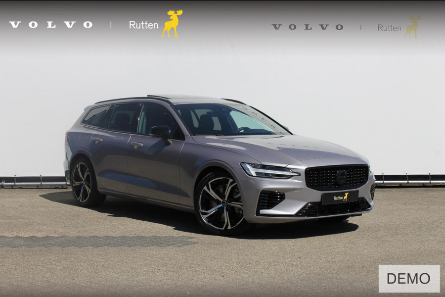 Volvo V60 T6 350PK Automaat Plug-in hybrid AWD Ultra Dark Adaptieve Cruise Control / Head-up display / Panoramisch schuif-kanteldak / Harman Kardon Audio / Blis / Google infotainment